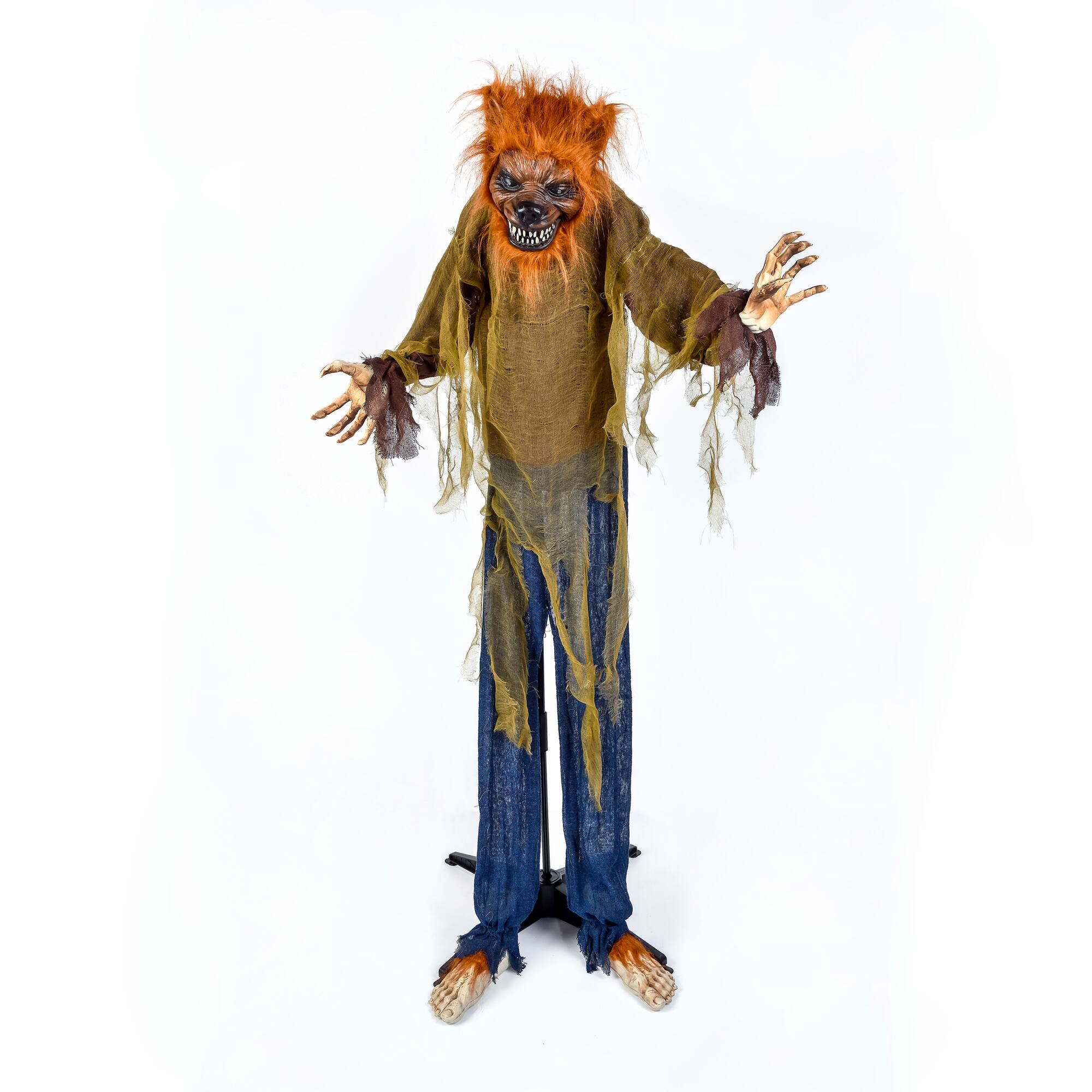 63" Halloween Sound Activated Animated Werewolf